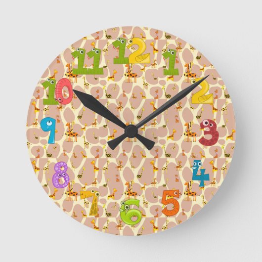 Giraffe ronde klok (Voorkant)