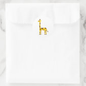 Giraffe Ronde Sticker (Tas)