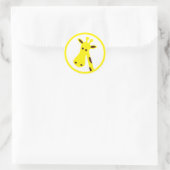 Giraffe Ronde Sticker (Tas)