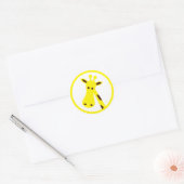 Giraffe Ronde Sticker (Envelop)