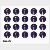 Giraffe Ronde Sticker (Vel)