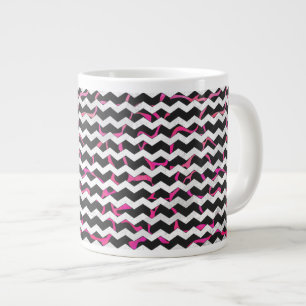 Giraffe Roze en Zwarte Print Extra Grote Beker