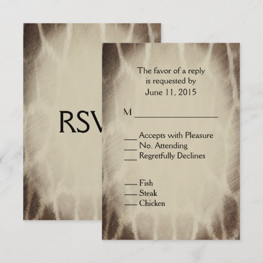 Giraffe RSVP (Devant / Derrière)