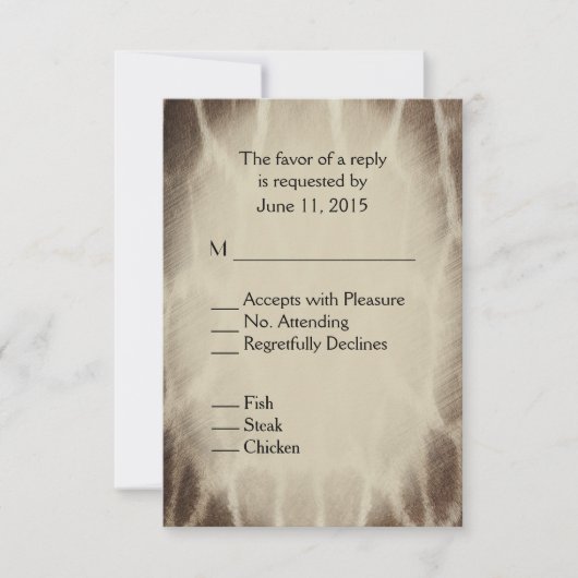 Giraffe RSVP Kaartje (Voorkant)