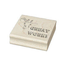 Giraffe Rubberstempel schoolaanmoediging