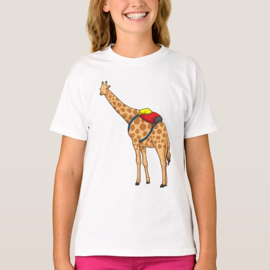 Giraffe rugzak t-shirt (Voorkant)