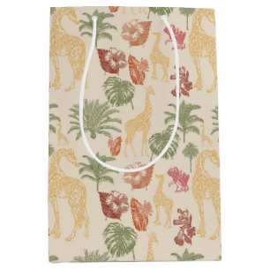 Giraffe Rustique Floral Jungle Baby shower sac cad