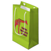 Giraffe, sac cadeau en papier vert, petit (Devant Angle)