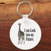 Giraffe Safari Animal Funny Sleutelhanger (Achterkant)
