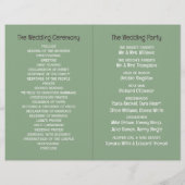 Giraffe Safari Argile, Programme de Mariage Rustiq (Dos)