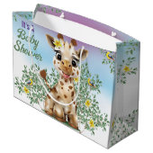 Giraffe Safari Baby shower Grand sac cadeau (Dos Angle)