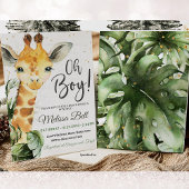 Giraffe Safari baby shower invitation Giraffe