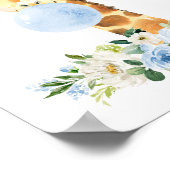 Giraffe, Safari, Blue Bubble Gum, Boy Nursery Poster (Hoek)