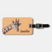 Giraffe Safari Dier Bagagelabel (Voorkant horizontaal)