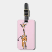 Giraffe, safari-dieren bagagelabel (Voorkant verticaal)