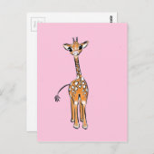 Giraffe, safari-dieren briefkaart (Voorkant / Achterkant)