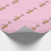 Giraffe, safari-dieren cadeaupapier (Hoek)