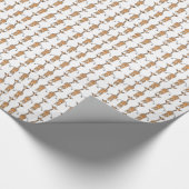 Giraffe, safari-dieren cadeaupapier (Hoek)