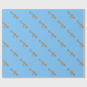 Giraffe, safari-dieren cadeaupapier (Vlak)