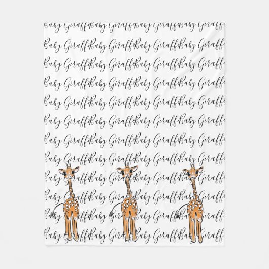 Giraffe, safari-dieren fleece deken (Voorkant)