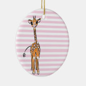 Giraffe, safari-dieren keramisch ornament (Rechts)