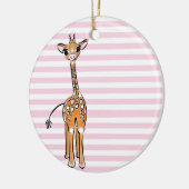 Giraffe, safari-dieren keramisch ornament (Links)