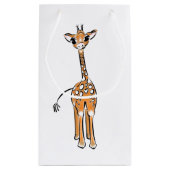 Giraffe, safari-dieren klein cadeauzakje (Achterkant)