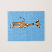 Giraffe, safari-dieren legpuzzel (Horizontaal)