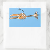 Giraffe, safari-dieren rechthoekige sticker (Tas)