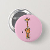 Giraffe, safari-dieren ronde button 5,7 cm (Voorkant /achterkant)