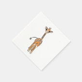 Giraffe, safari-dieren servet (Hoek)