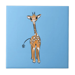 Giraffe, safari-dieren tegeltje