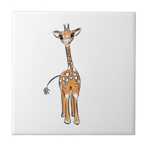 Giraffe, safari-dieren tegeltje