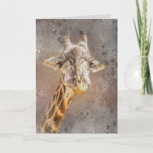 Giraffe Safari Jungle Dier Alle Gelegenheden Blank Feestdagen Kaart