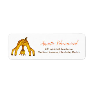 Giraffe Safari Oerwoud Baby shower Etiket