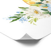 Giraffe, Safari, Oerwoud, Blue Flowers, Boy Nurser Poster (Hoek)