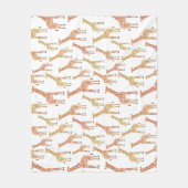 Giraffe Safari Print Fleece Deken (Voorkant)