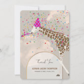 Giraffe Safari Theme Baby Foto aankondiging (Voorkant)