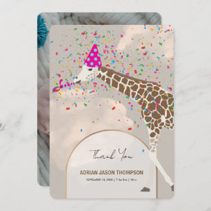 Giraffe Safari Thème Baby Photo Faire-part