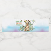 Giraffe Safari Waterfles Etiket (Enkel label)