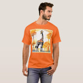 Giraffe Savannah Art T-shirt (Voorkant volledig)