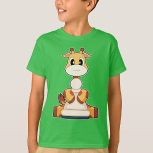 Giraffe Schaakstuk Pion Schaken T-shirt