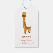 Giraffe Schattige Minimalistisch Baby shower Cadeaulabel (Voorkant)