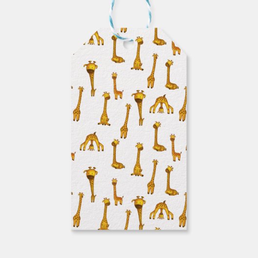 Giraffe Schattige Minimalistisch Baby shower Cadeaulabel (Achterkant)