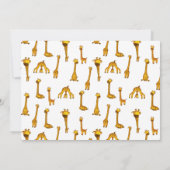 Giraffe Schattige minimalistisch Baby shower dank  Bedankkaart (Achterkant)