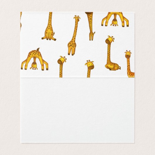 Giraffe Schattige minimalistisch Baby shower dank Kaart (Binnenkant ongevouwen)