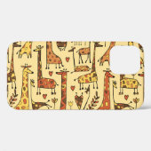Giraffe schets, leuk naadloos ontwerp. Case-Mate iPhone case (Achterkant (horizontaal))
