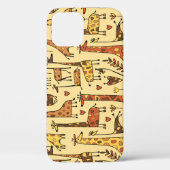 Giraffe schets, leuk naadloos ontwerp. Case-Mate iPhone case (Achterkant)