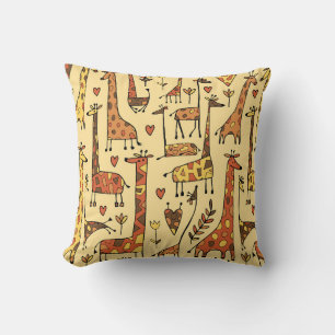 Giraffe schets, leuk naadloos ontwerp. kussen