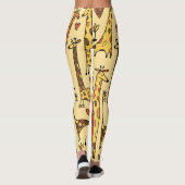 Giraffe schets, leuk naadloos ontwerp. leggings (Achterkant)
